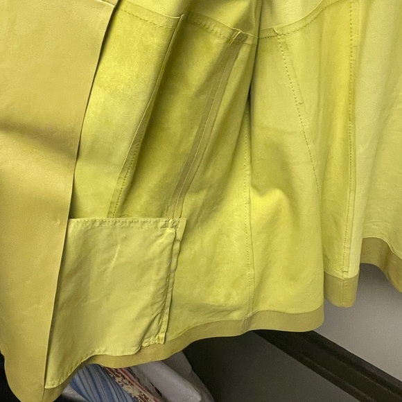 Lime green Lafayette New York 148 Leather Jacket - Picture 7 of 7